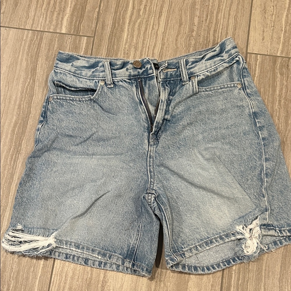 Sincerely Jules Light Blue Distressed Jean Shorts